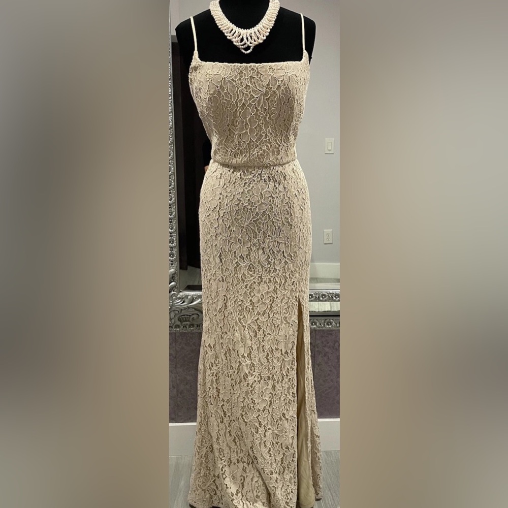 Occasion Cream Lace Gown